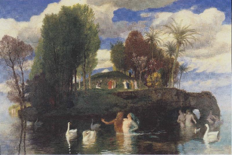 Arnold Bocklin The island of life oil painting picture